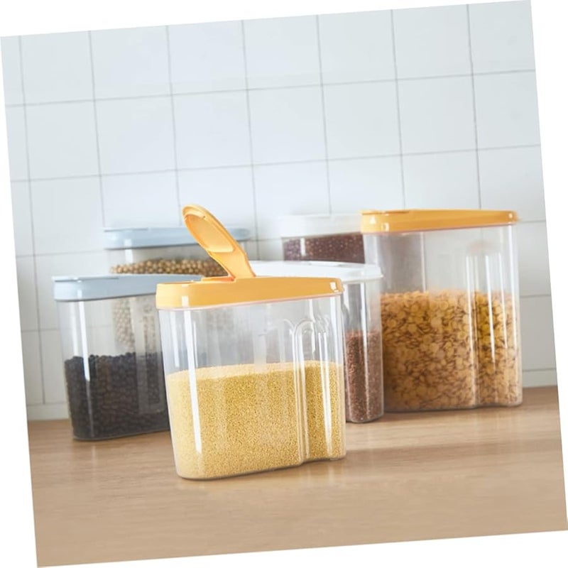 Yellow Plastic Sealed Canisters for Rice Flour Sugar Tea Storage Nut Containers - Image 2